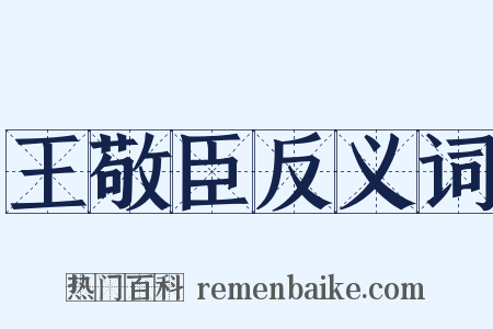 王敬臣反义词是什么意思的图片